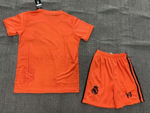 2024/2025 Real Madrid Y-3 Special Edition Orange Football Shirt Kids Size Suit