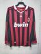 2009/2010 Retro Long Sleeve AC Milan Home Football Shirt