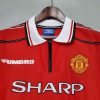 1998-1999 Retro Long Sleeve Manchester United Home Football Shirt
