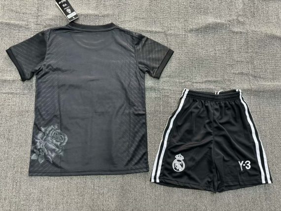 2024/2025 Real Madrid Y-3 Special Edition Black Football Shirt Kids Size Suit