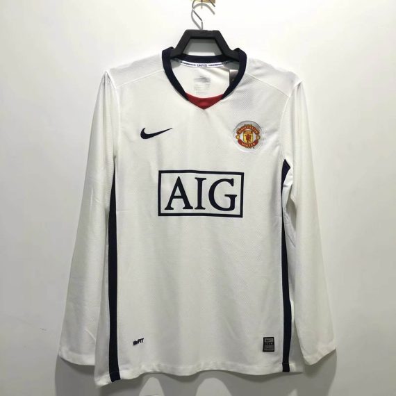 2008/2009 Long Sleeve Retro Manchester United Away Football Shirt