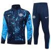 24/25 Chelsea Dark Blue Pattern Half-Zip Tracksuit