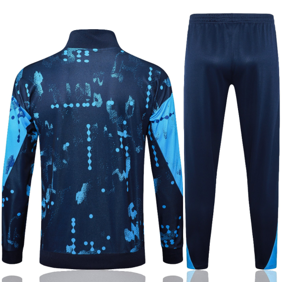 24/25 Chelsea Dark Blue Pattern Half-Zip Tracksuit