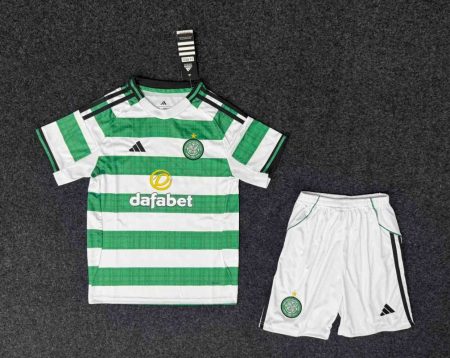 25/26 Celtic Home Football Shirt Kids Size Suit (Advertise)