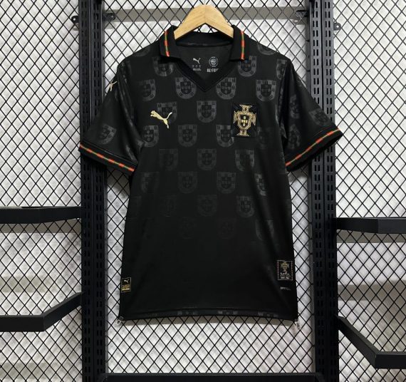 26/27 Portugal Black Panthers With Foot Logo Football Shirt