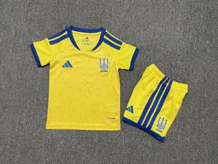 26/27 Ukraine Home Football Shirt Kids Size Suit