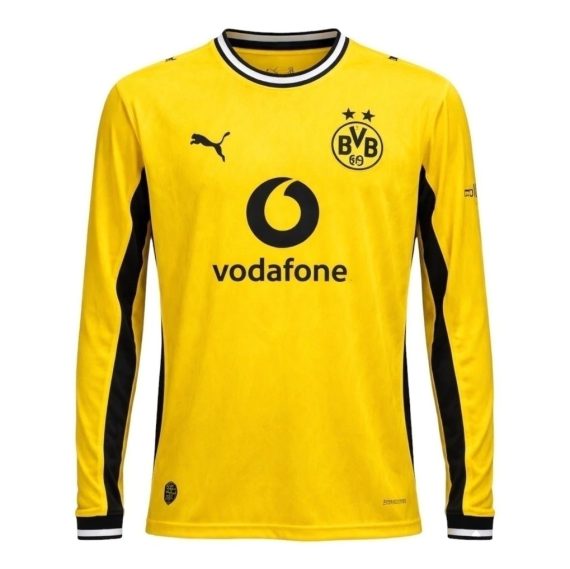 26/27 Long Sleeve Borussia Dortmund Home Football Shirt
